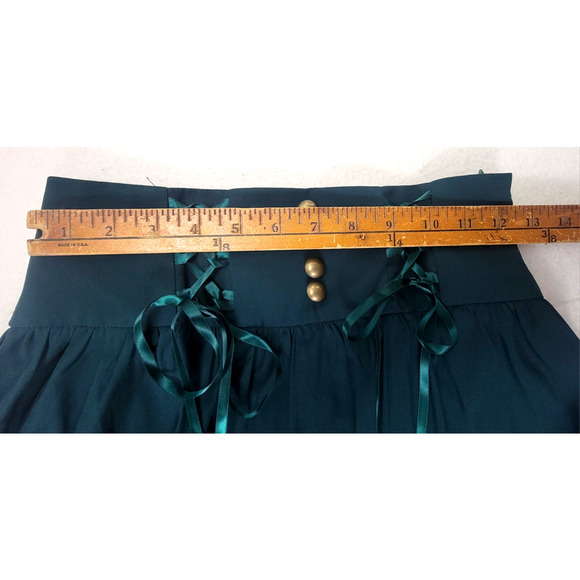 Scarlet Darkness Steampunk Gothic Maxi Skirt Women’s Small Teal Green Witchy - Picture 10 of 11